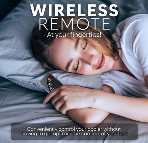 Adamson B10 Cooling Water Mattress Topper Twin 100% Cotton Remote 39x75in