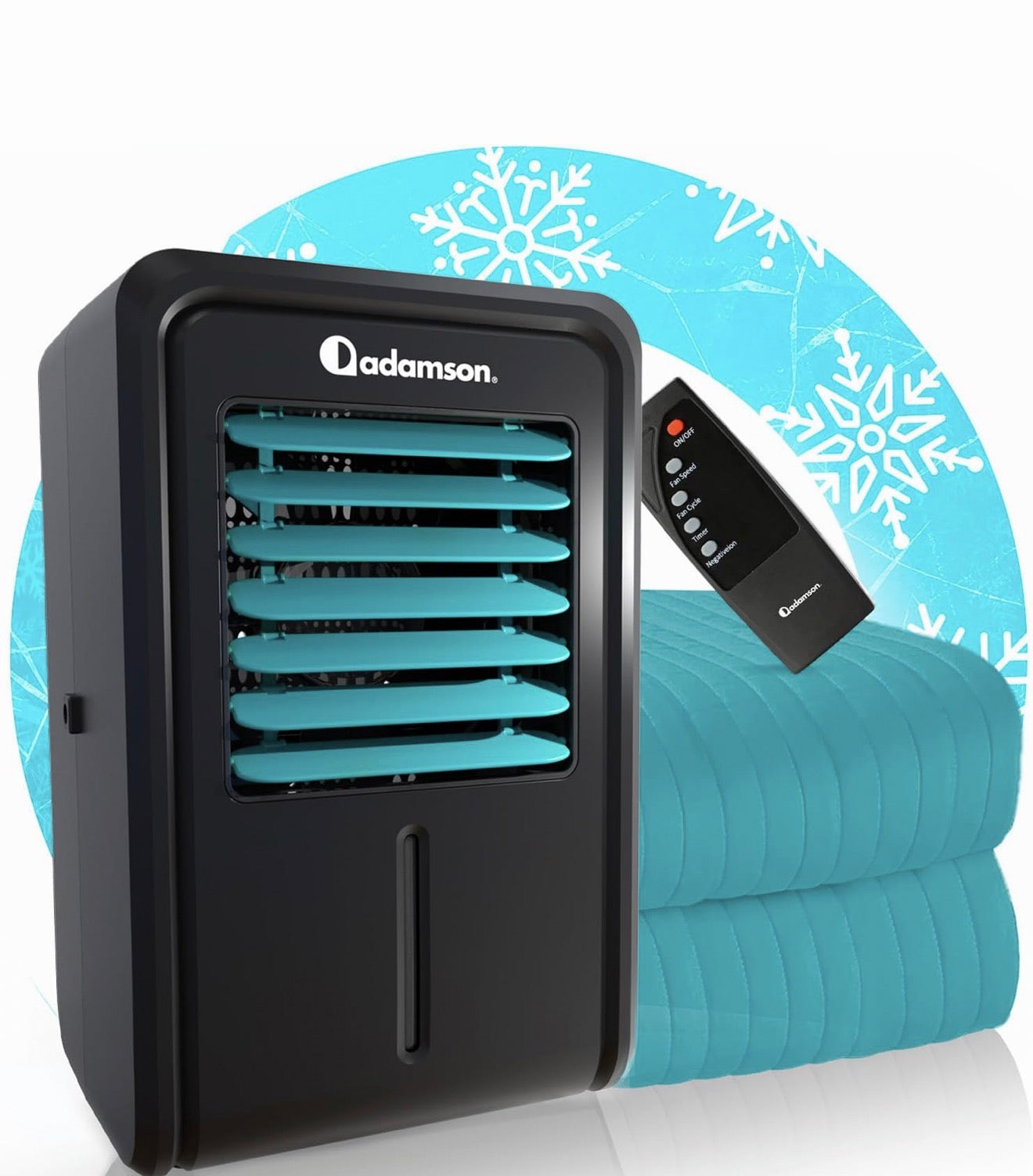 Adamson B10 Cooling Water Mattress Topper Twin 100% Cotton Remote 39x75in